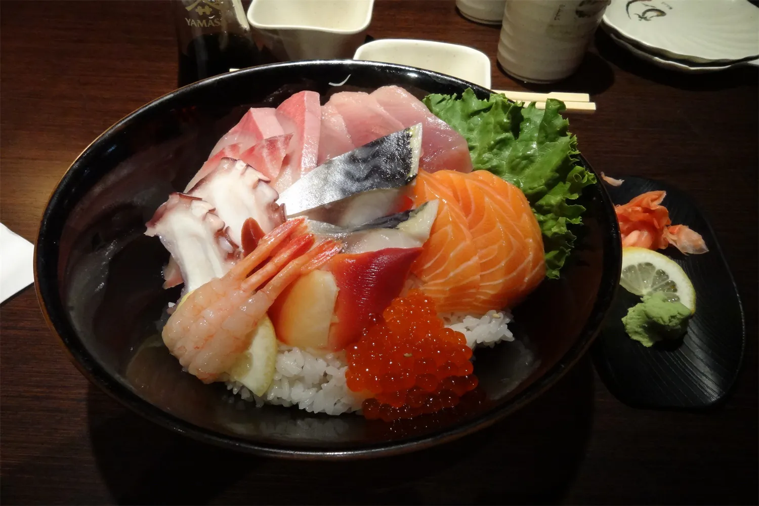 Sashimi Rice Bowl at Asahi Sushi and Hibachi, Japanese Restaurant in Hamilton